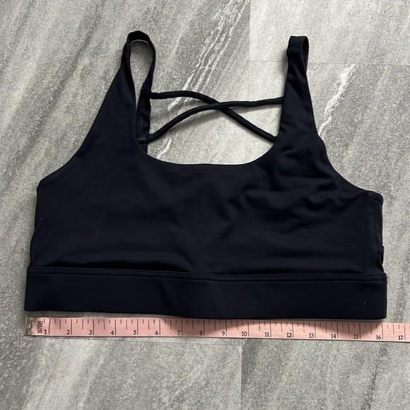 Fearless Sports Bra MT SCULPT Navy blue & black XL criss cross back Maven Thread - Picture 4 of 7
